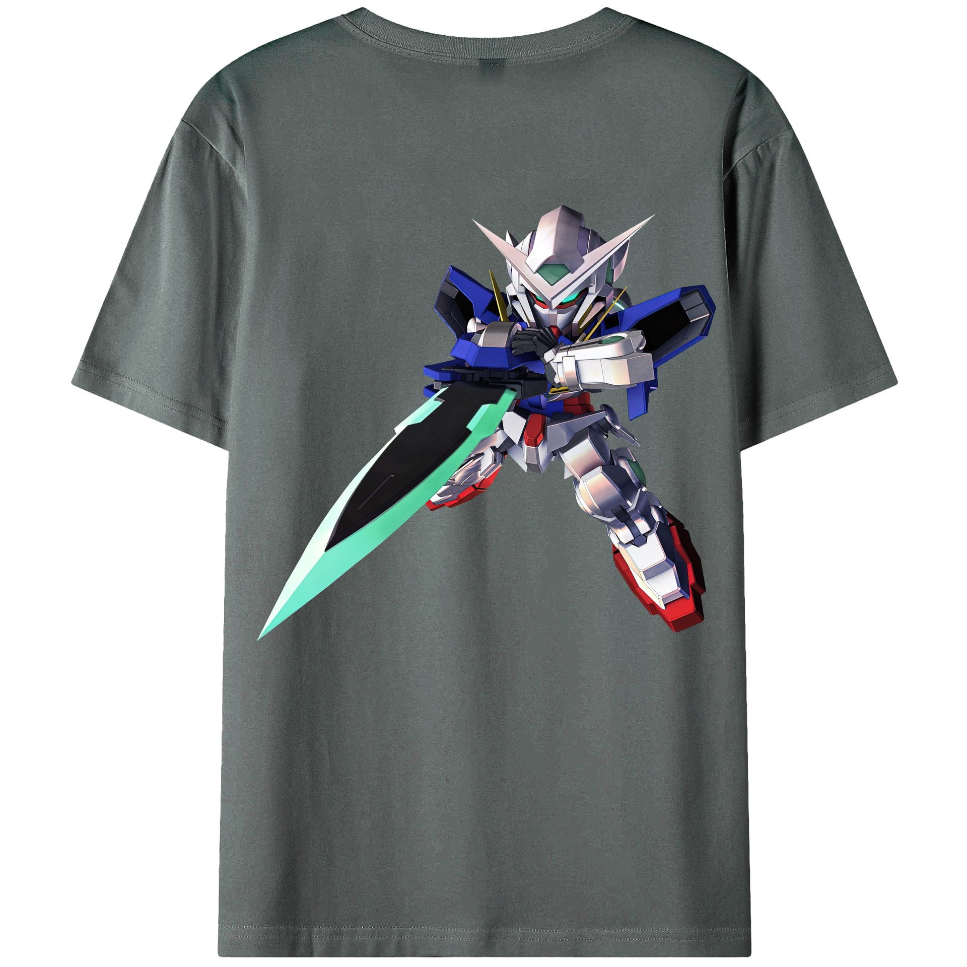 （画像用） 機動戦士ガンダム Mobile Suit Gundam 綿100％ メンズ半袖Tシャツ（バックプリント） 通気性